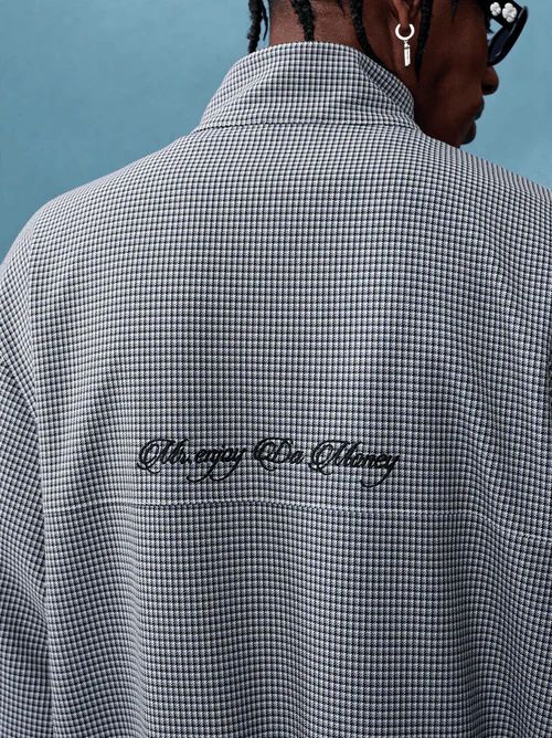 Pied-de-Poule Tracksuit Jacket