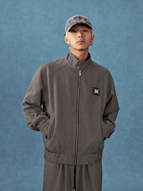 Pied-de-Poule Tracksuit Jacket