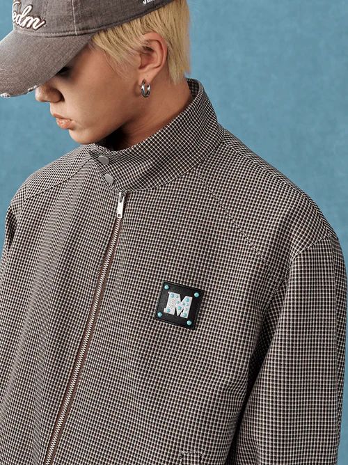 Pied-de-Poule Tracksuit Jacket