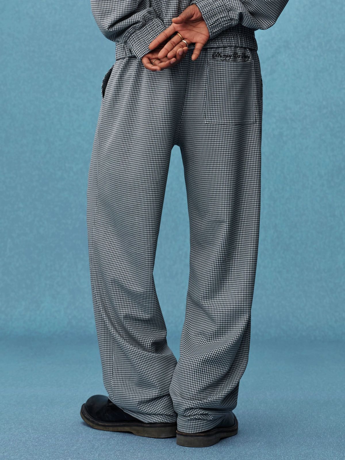 Pied-de-Poule Trackpants