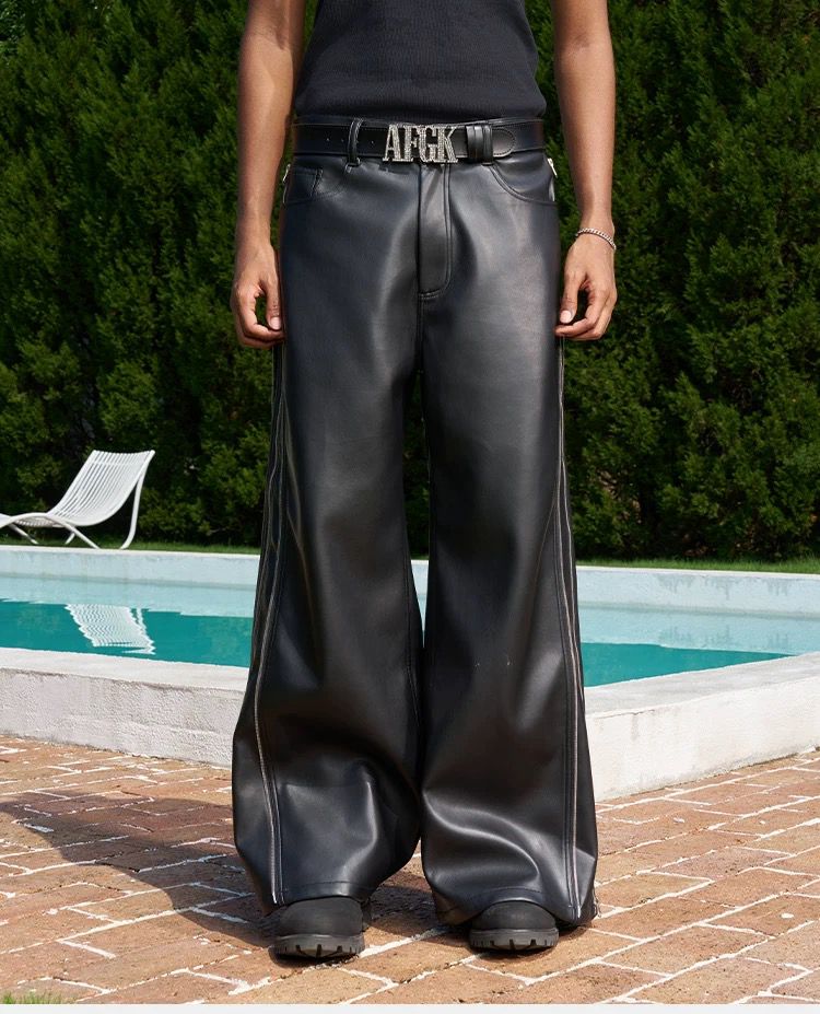 Zipped Leather Pants