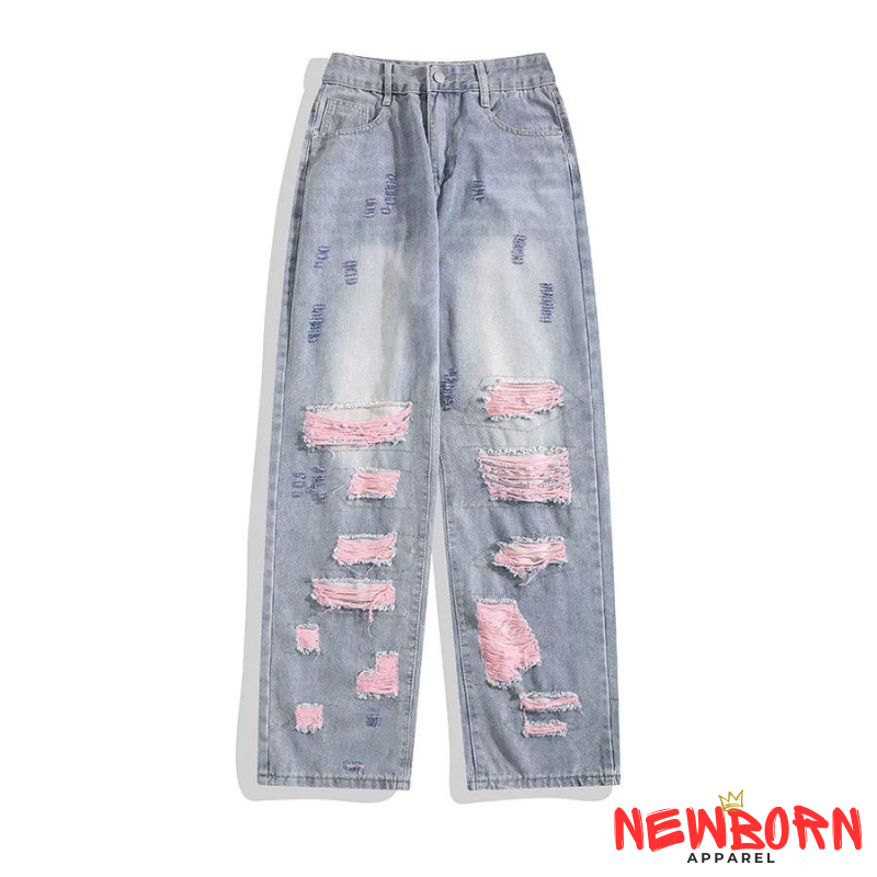 Ripped Rose Jeans