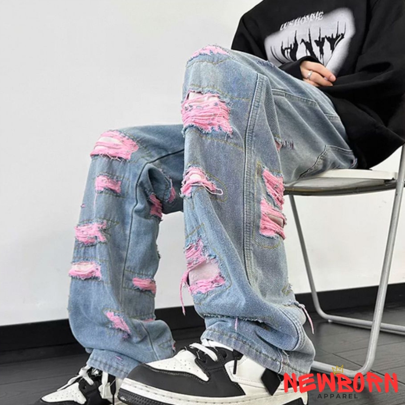 Ripped Rose Jeans