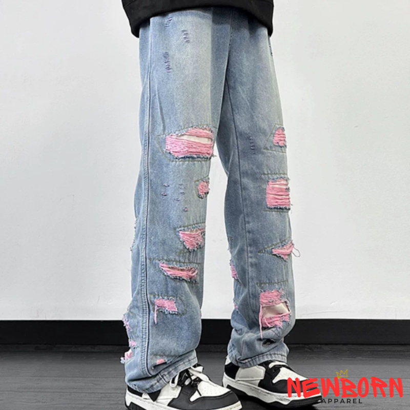 Ripped Rose Jeans