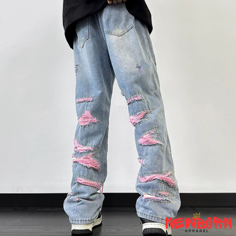 Ripped Rose Jeans