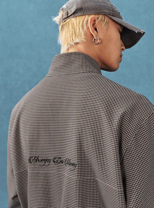 Pied-de-Poule Tracksuit Jacket