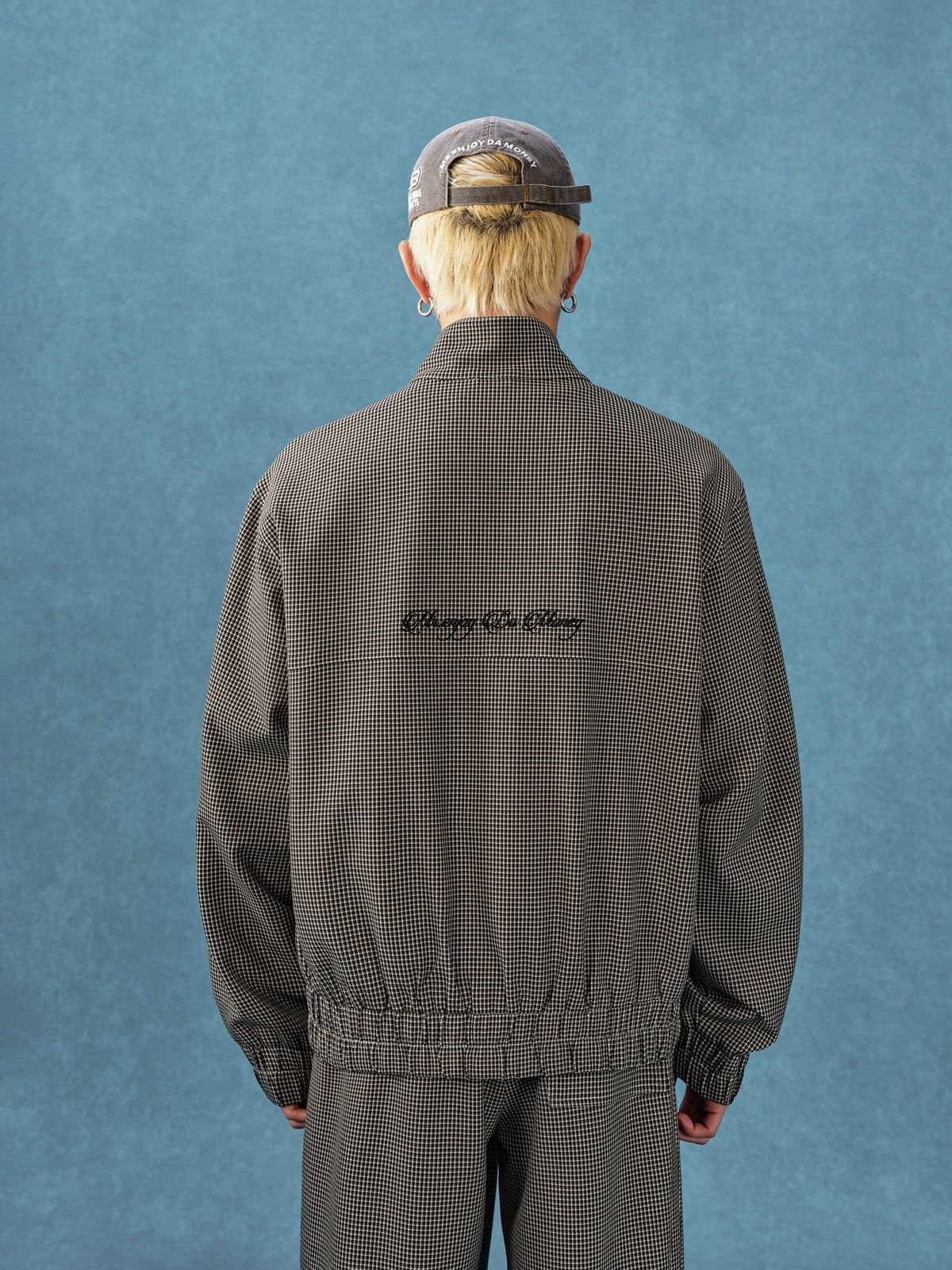 Pied-de-Poule Tracksuit Jacket