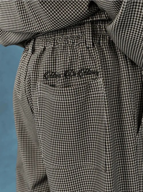 Pied-de-Poule Trackpants