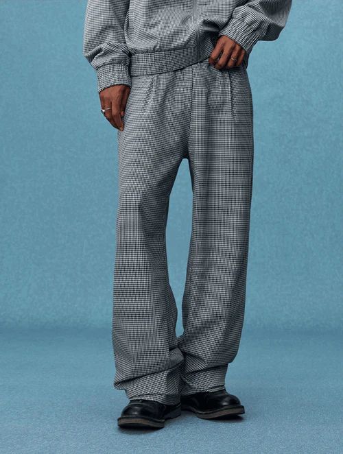 Pied-de-Poule Trackpants